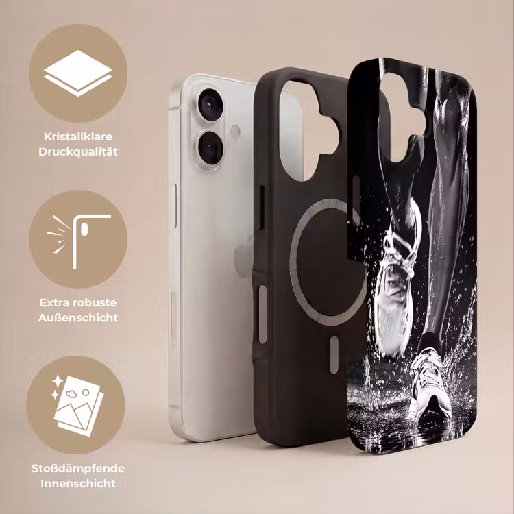 Hardloopschoenen - Rennen - Druppels - Zwart Toughcase MagSafe Apple iPhone 17 klein -USP_Lagen_DE