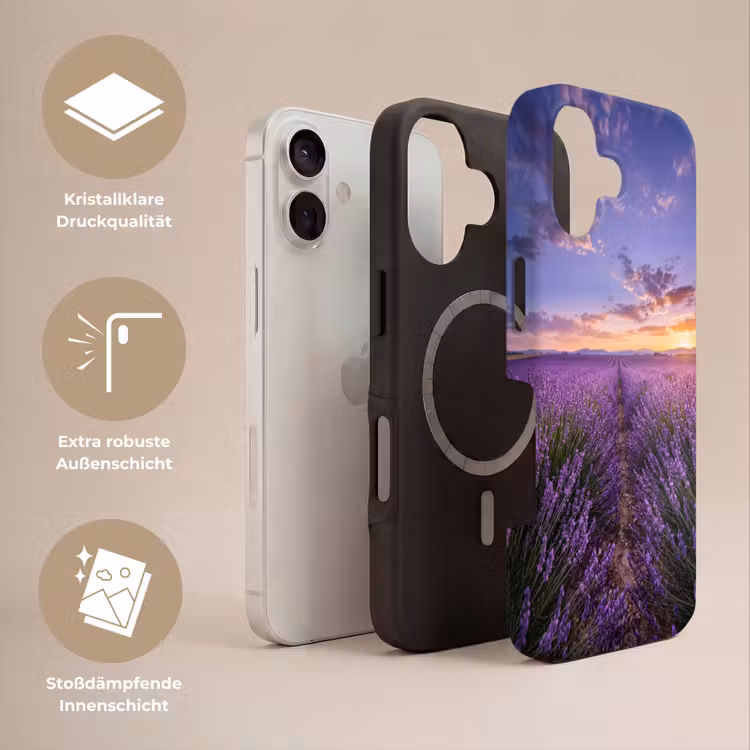 Lavendel - Veld - Natuur - Paars Toughcase MagSafe Apple iPhone 17 klein -USP_Lagen_DE