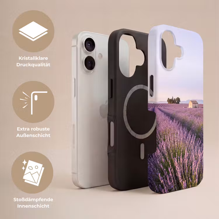 Lavendel - Landschap - Sereen - Paars Toughcase MagSafe Apple iPhone 17 klein -USP_Lagen_DE