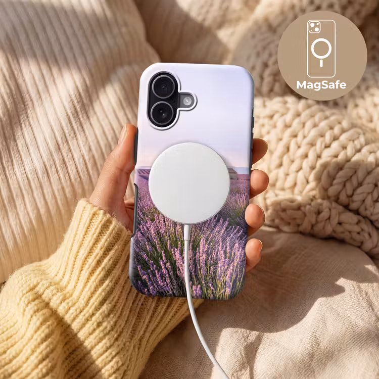Lavendel - Landschap - Sereen - Paars Toughcase MagSafe Apple iPhone 17 klein -USP_MagsafeV