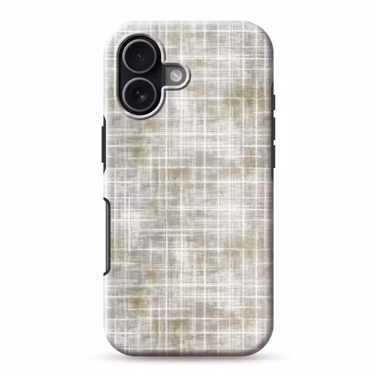 Linnen - Patroon - Groen Toughcase MagSafe Apple iPhone 17 klein 1017 -3d
