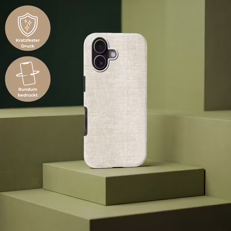 Linnen - Textuur - Beige Toughcase MagSafe Apple iPhone 17 klein 1017 -USP_PrintM_DE