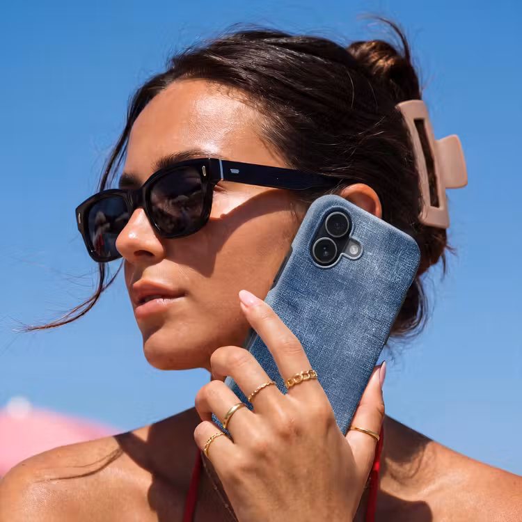 Linnen - Textuur - Patroon - Denim - Rustiek Toughcase MagSafe Apple iPhone 17 klein 1017 -Sfeer2V