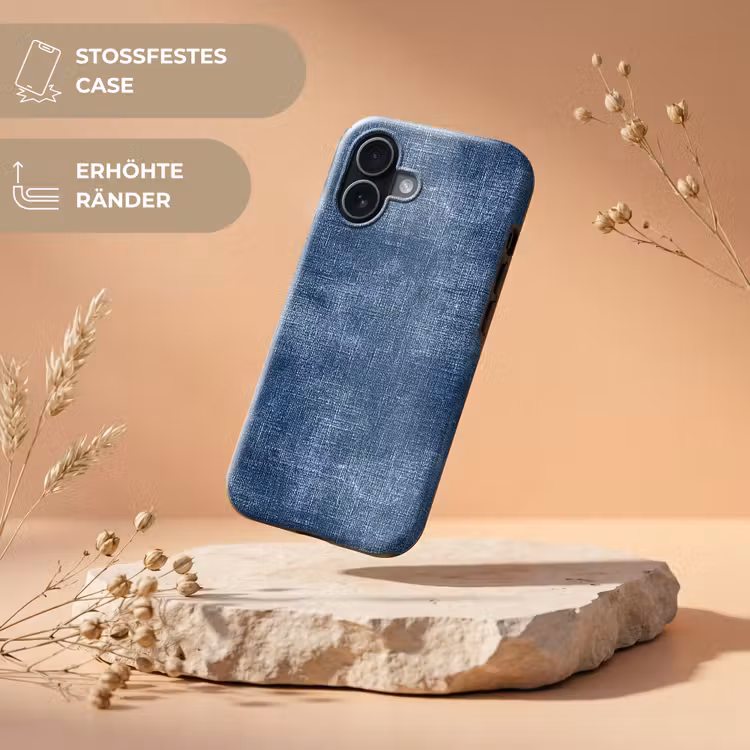 Linnen - Textuur - Patroon - Denim - Rustiek Toughcase MagSafe Apple iPhone 17 klein 1017 -USP_RandenV_DE