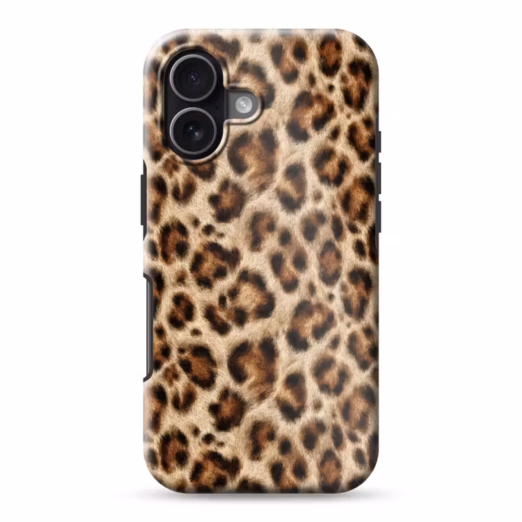 Luipaard - Vacht - Bruin Toughcase MagSafe Apple iPhone 17 klein 1017 -3d