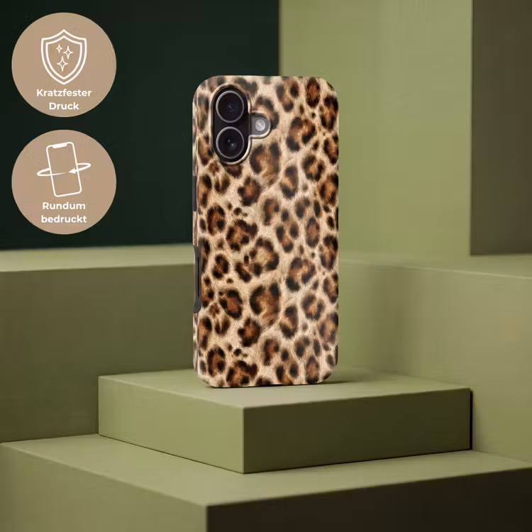 Luipaard - Vacht - Bruin Toughcase MagSafe Apple iPhone 17 klein 1017 -USP_PrintM_DE