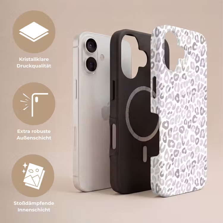 Luipaard - Motief - Grijs Toughcase MagSafe Apple iPhone 17 klein 1017 -USP_Lagen_DE