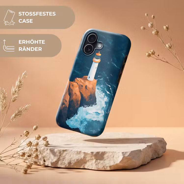 Vuurtoren - Rots - Zee - Golven Toughcase MagSafe Apple iPhone 17 klein -USP_RandenV_DE