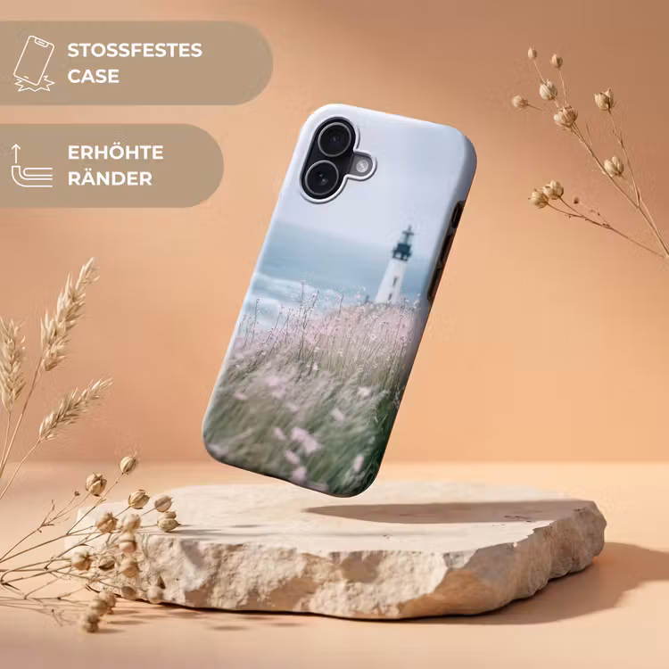 Vuurtoren - Klif - Zee - Bloemen Toughcase MagSafe Apple iPhone 17 klein -USP_RandenV_DE