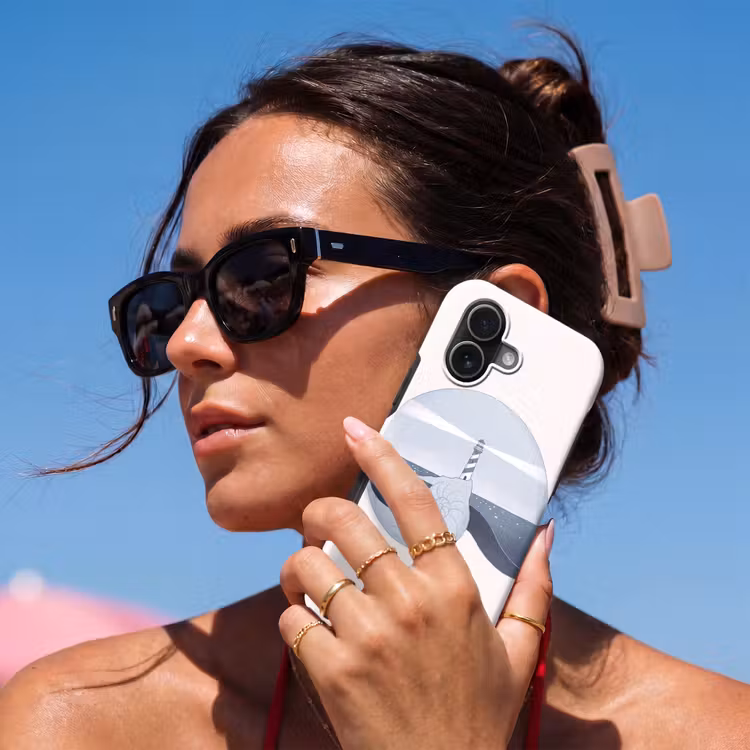 Vuurtoren - Zee - Schelp - Abstract - Blauw Toughcase MagSafe Apple iPhone 17 klein -Sfeer2V