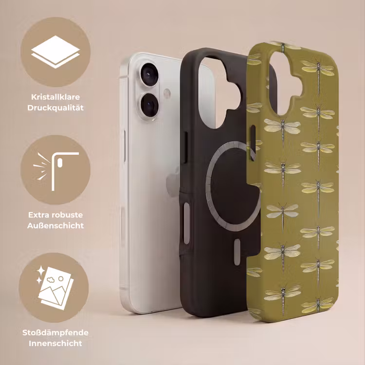 Libellen - Patroon - Groen Toughcase MagSafe Apple iPhone 17 klein 1017 -USP_Lagen_DE