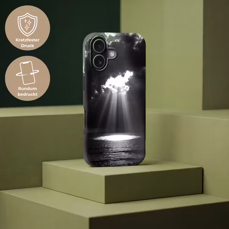 Licht - Wolken - Zee - Zwart-wit - Natuur Toughcase MagSafe Apple iPhone 17 klein -USP_PrintM_DE