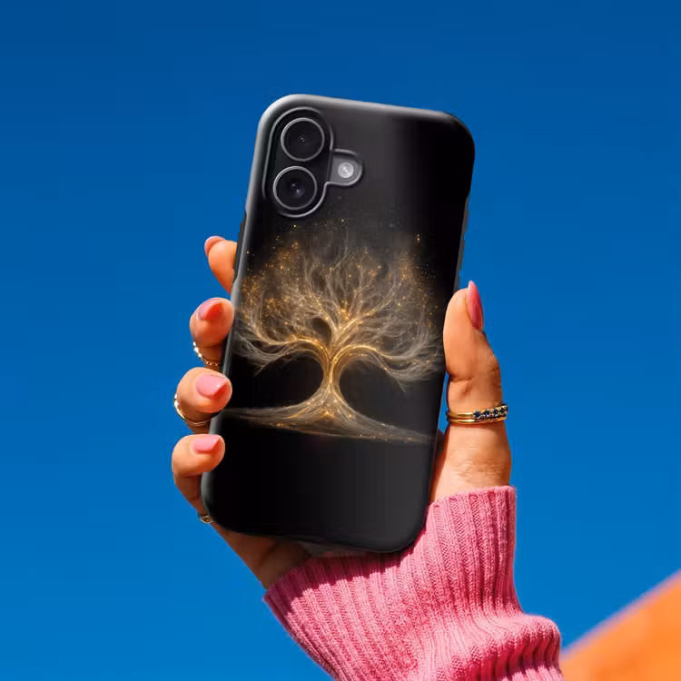 Lichtjes - Boom - Abstract - Zwart Toughcase MagSafe Apple iPhone 17 klein -Sfeer1V