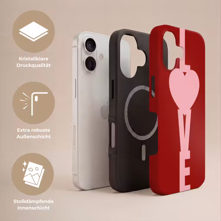 Love - Hart - Rood Toughcase MagSafe Apple iPhone 17 klein -USP_Lagen_DE
