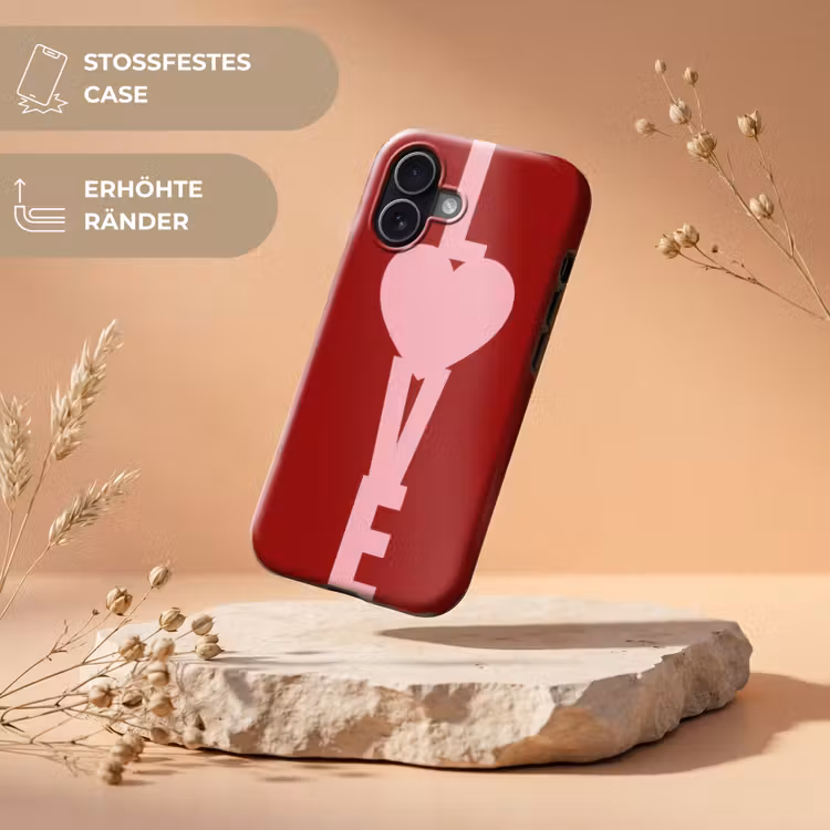 Love - Hart - Rood Toughcase MagSafe Apple iPhone 17 klein -USP_RandenV_DE