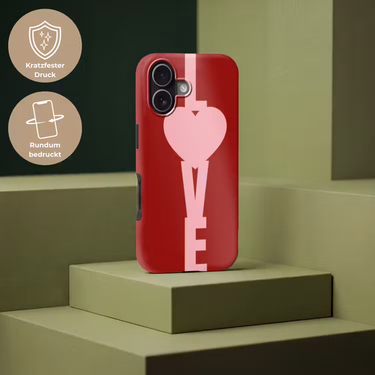Love - Hart - Rood Toughcase MagSafe Apple iPhone 17 klein -USP_PrintM_DE
