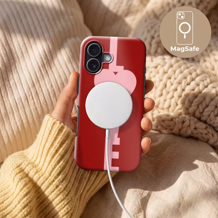Love - Hart - Rood Toughcase MagSafe Apple iPhone 17 klein -USP_MagsafeV