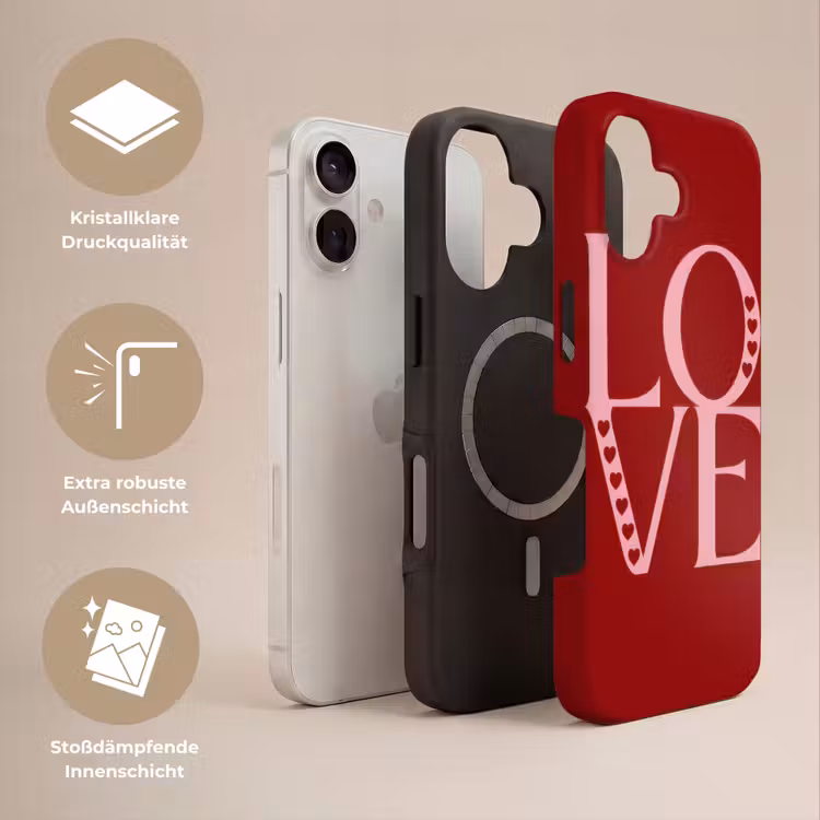 Love - Rood - Hatjes Toughcase MagSafe Apple iPhone 17 klein -USP_Lagen_DE