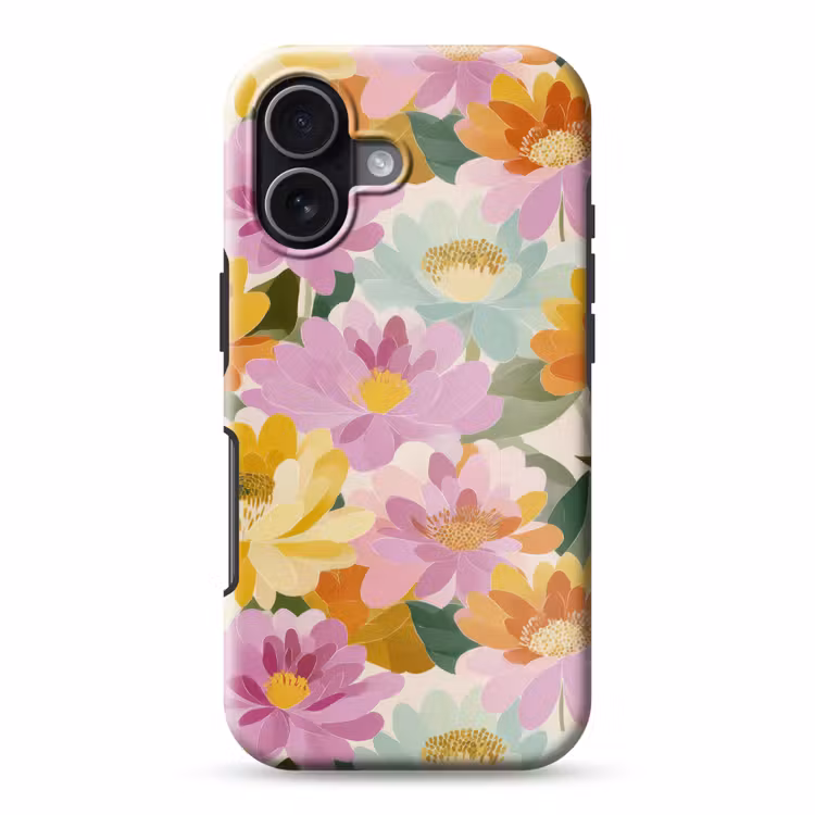 Lelies - Aquarel - Pastel Toughcase MagSafe Apple iPhone 17 klein 1017 -3d