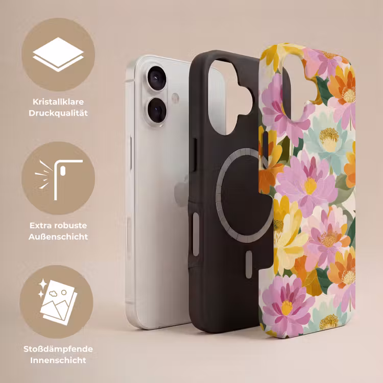 Lelies - Aquarel - Pastel Toughcase MagSafe Apple iPhone 17 klein 1017 -USP_Lagen_DE