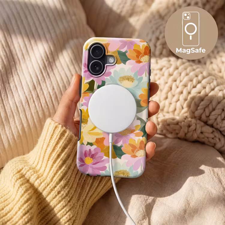 Lelies - Aquarel - Pastel Toughcase MagSafe Apple iPhone 17 klein 1017 -USP_MagsafeV