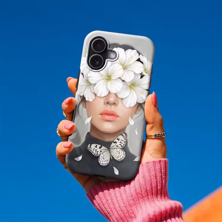 Lelies - Portret - Wit Toughcase MagSafe Apple iPhone 17 klein -Sfeer1V
