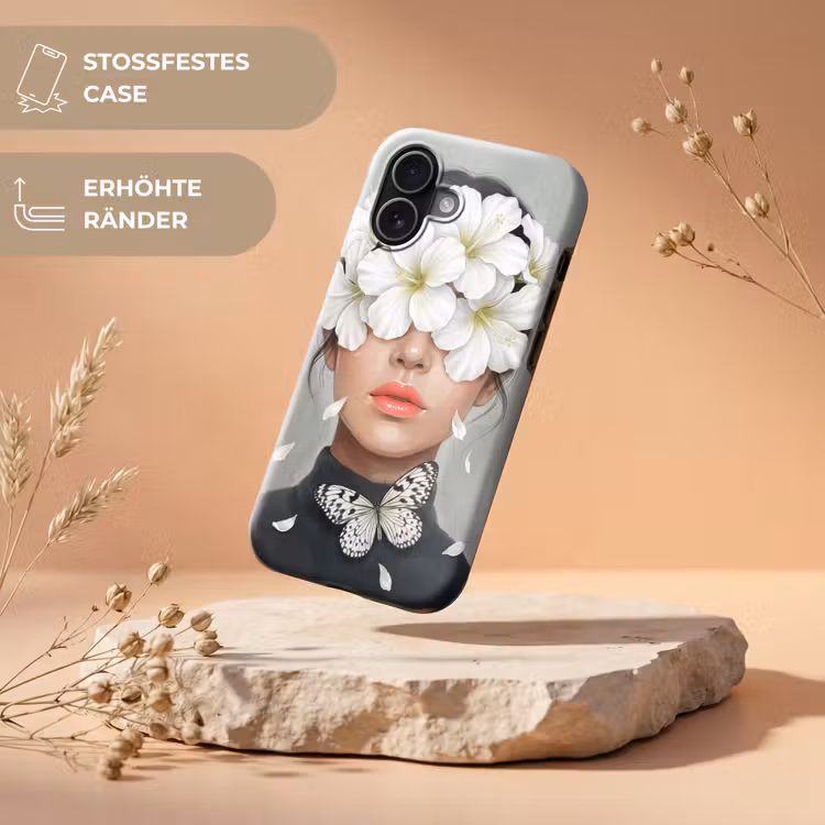 Lelies - Portret - Wit Toughcase MagSafe Apple iPhone 17 klein -USP_RandenV_DE