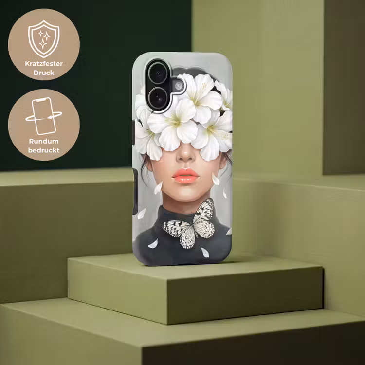 Lelies - Portret - Wit Toughcase MagSafe Apple iPhone 17 klein -USP_PrintM_DE