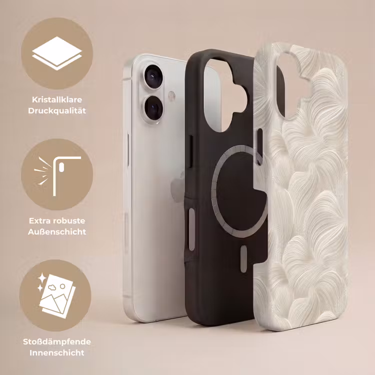 Lijnen - Waaier - Beige Toughcase MagSafe Apple iPhone 17 klein 1017 -USP_Lagen_DE
