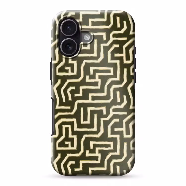 Lijnen - Abstract - Groen Toughcase MagSafe Apple iPhone 17 klein 1017 -3d