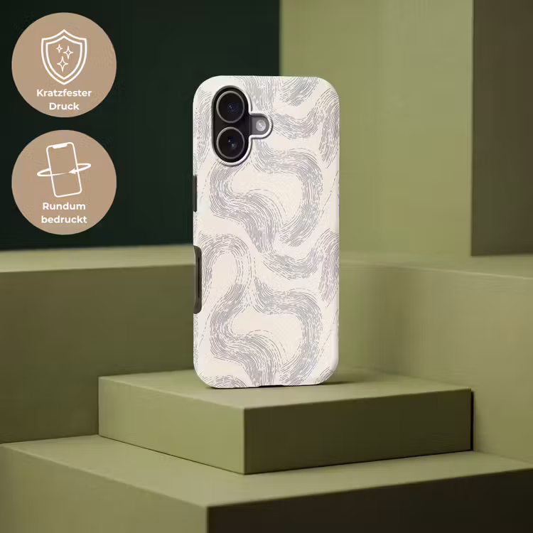 Lijnen - Patroon - Beige - Minimalistisch Toughcase MagSafe Apple iPhone 17 klein 1017 -USP_PrintM_DE