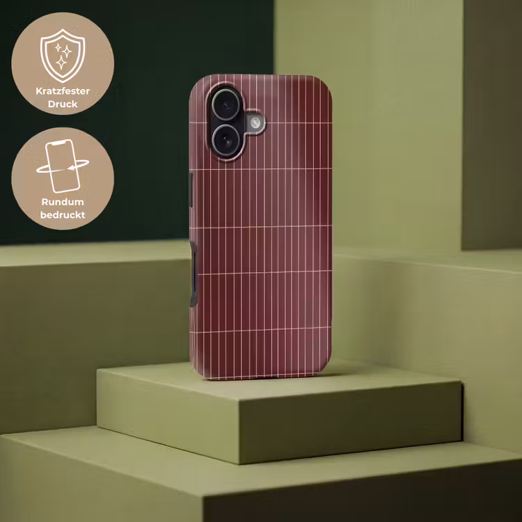 Lijnen - Patroon - Bordeaux Toughcase MagSafe Apple iPhone 17 klein 1017 -USP_PrintM_DE