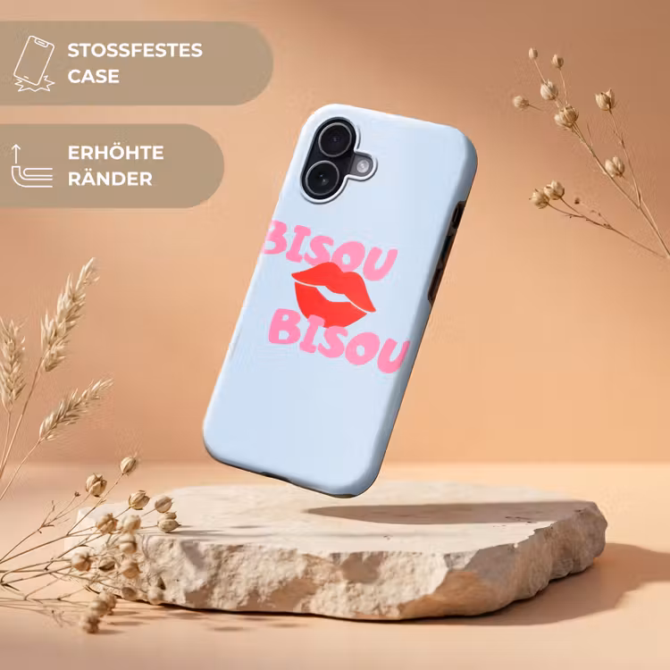 Lippen - Bisou - Blauw Toughcase MagSafe Apple iPhone 17 klein -USP_RandenV_DE