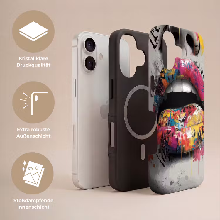 Lippen - Graffiti - Expressief Toughcase MagSafe Apple iPhone 17 klein -USP_Lagen_DE