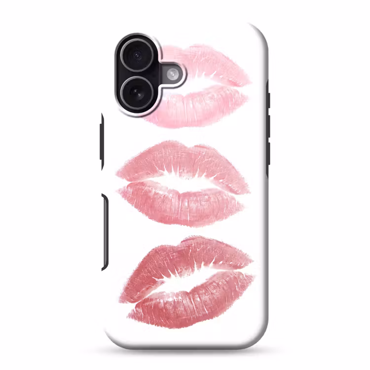 Lippen - Kusafdruk - Roze - Modern - Abstract Toughcase MagSafe Apple iPhone 17 klein -3d