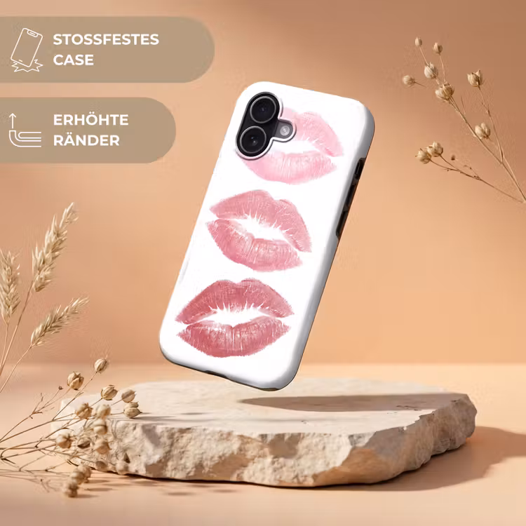 Lippen - Kusafdruk - Roze - Modern - Abstract Toughcase MagSafe Apple iPhone 17 klein -USP_RandenV_DE