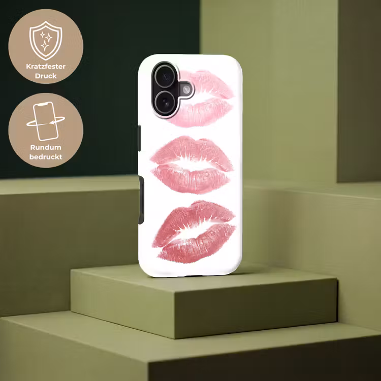 Lippen - Kusafdruk - Roze - Modern - Abstract Toughcase MagSafe Apple iPhone 17 klein -USP_PrintM_DE
