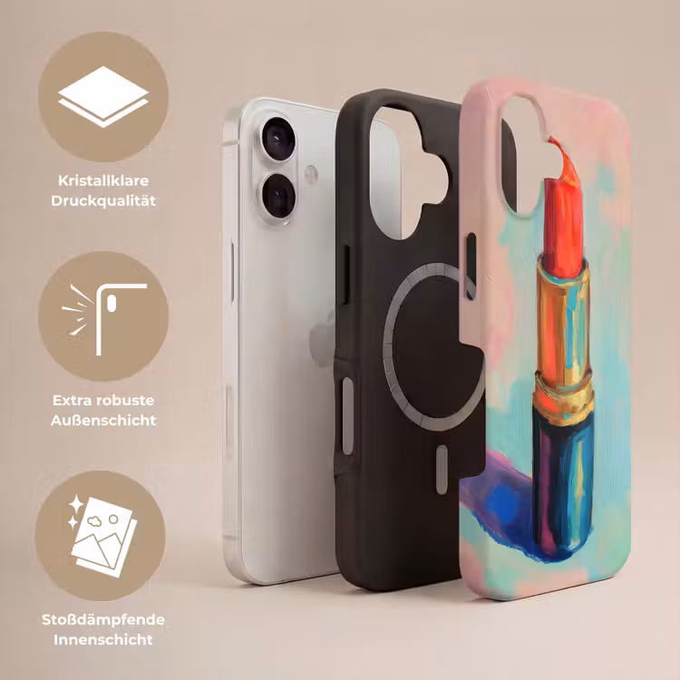 Lippenstift - Rood - Penseelstreken Toughcase MagSafe Apple iPhone 17 klein -USP_Lagen_DE