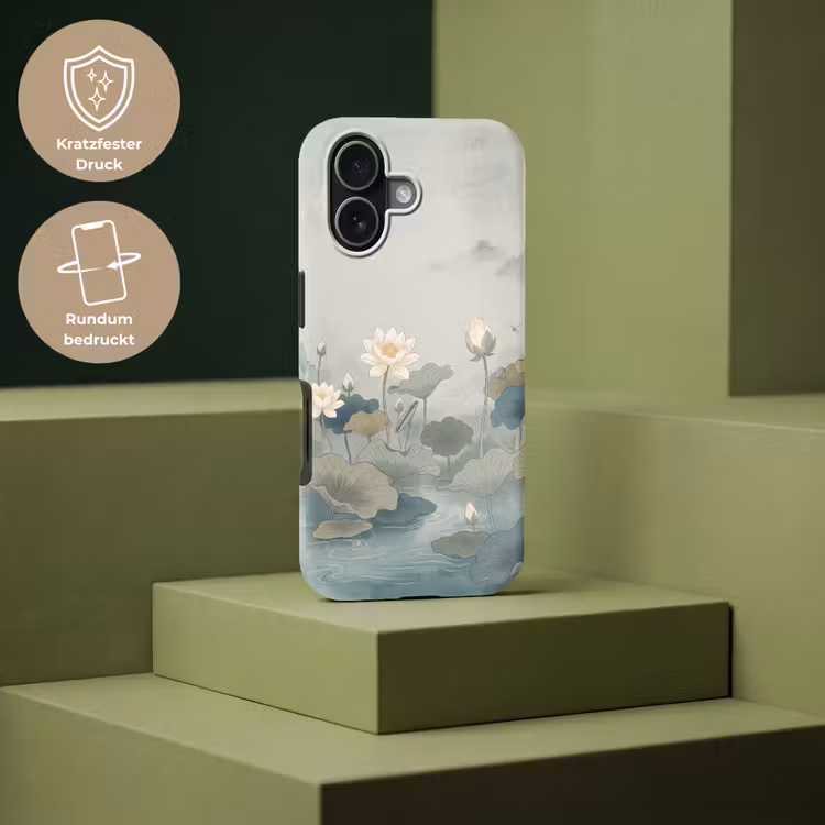 Lotus - Bloemen - Groen Toughcase MagSafe Apple iPhone 17 klein -USP_PrintM_DE