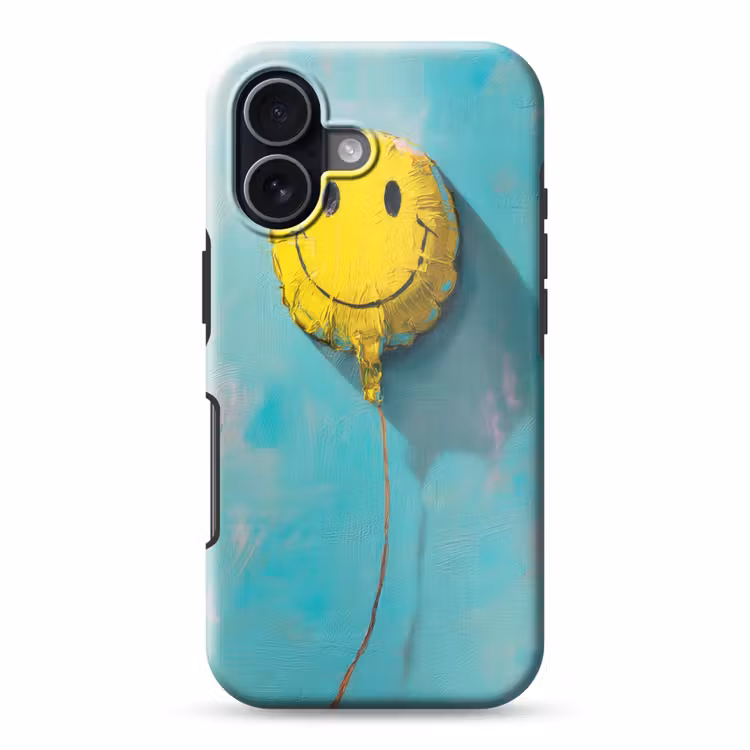 Ballon - Geel - Smiley Toughcase MagSafe Apple iPhone 17 klein -3d