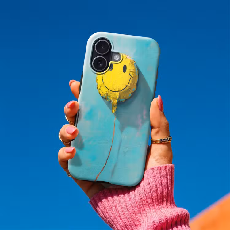 Ballon - Geel - Smiley Toughcase MagSafe Apple iPhone 17 klein -Sfeer1V