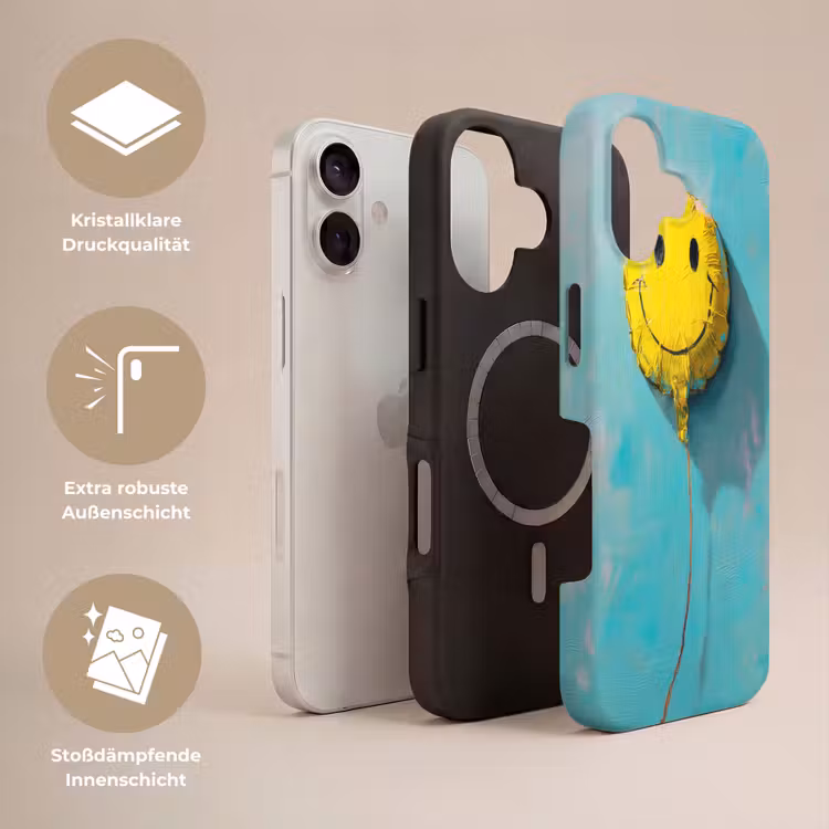 Ballon - Geel - Smiley Toughcase MagSafe Apple iPhone 17 klein -USP_Lagen_DE