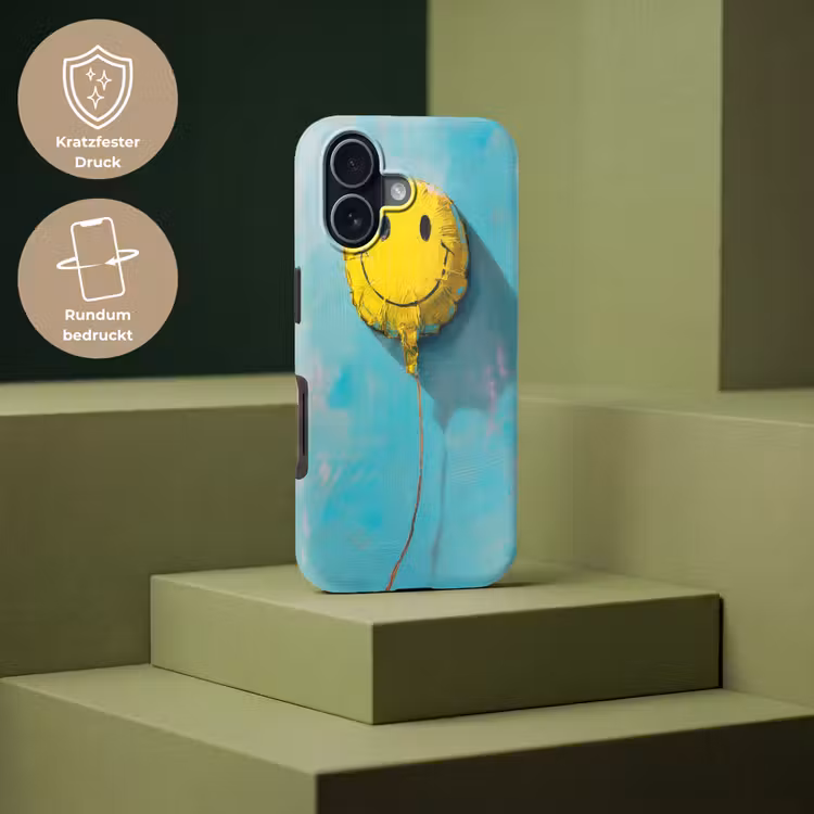 Ballon - Geel - Smiley Toughcase MagSafe Apple iPhone 17 klein -USP_PrintM_DE