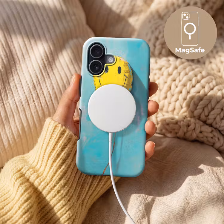Ballon - Geel - Smiley Toughcase MagSafe Apple iPhone 17 klein -USP_MagsafeV
