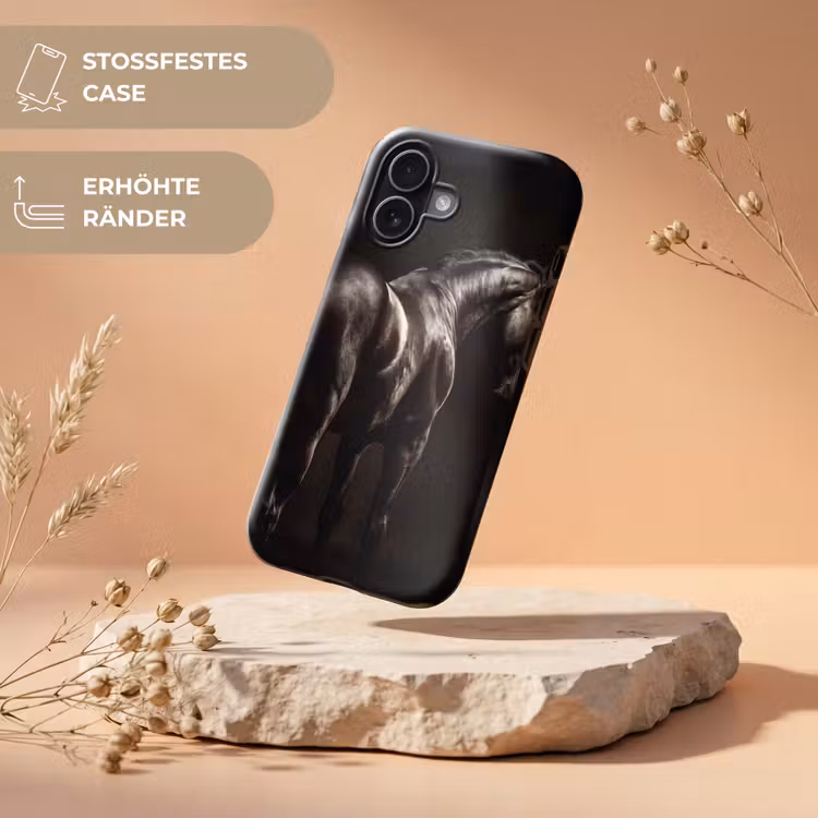 Krachtig - Paard - Donker Toughcase MagSafe Apple iPhone 17 klein -USP_RandenV_DE