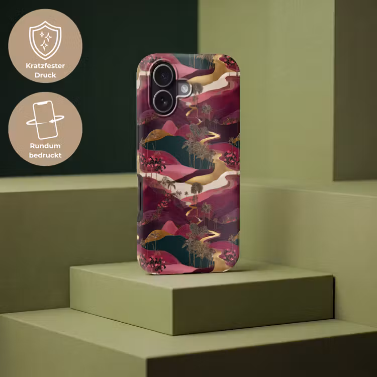 Magisch - Palmbomen - Goud Toughcase MagSafe Apple iPhone 17 klein 1017 -USP_PrintM_DE