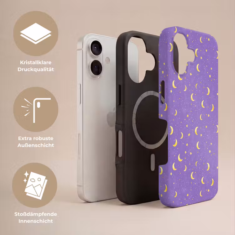 Manen - Sterren - Paars Toughcase MagSafe Apple iPhone 17 klein 1017 -USP_Lagen_DE