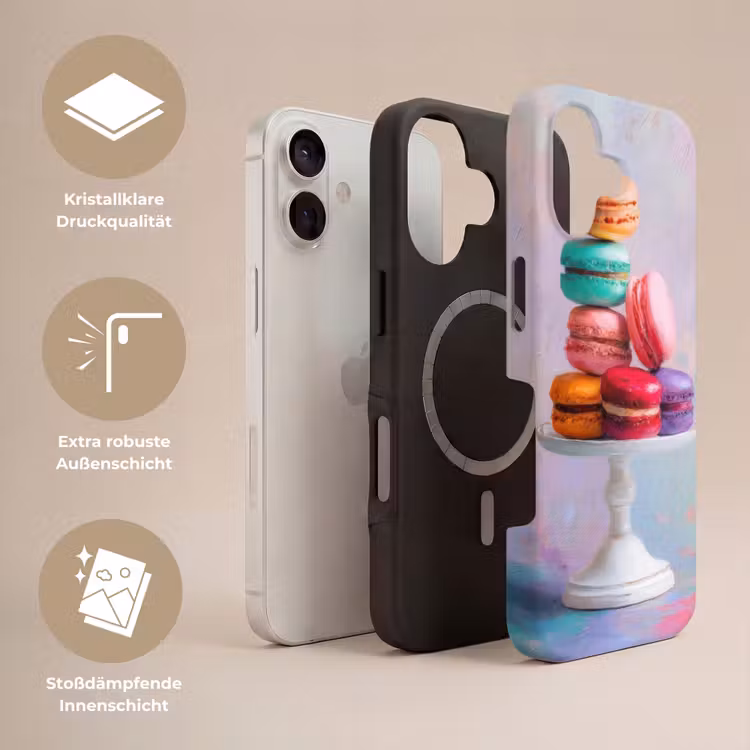 Macarons - Schaal - Pastel - Kleurrijk Toughcase MagSafe Apple iPhone 17 klein -USP_Lagen_DE