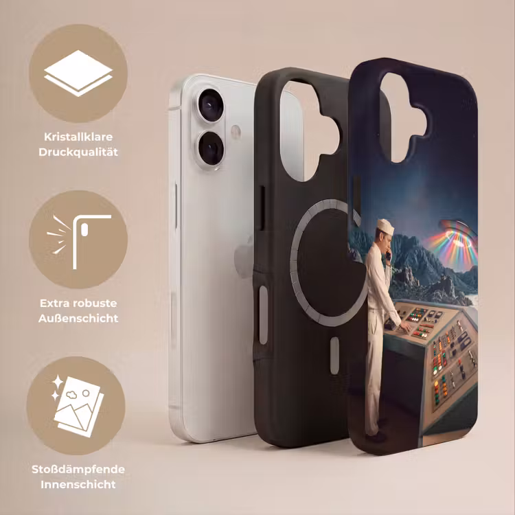 Handyhülle Toughcase - Mann – Kontrollraum – Strand - Man - Controlekamer - Strand Toughcase MagSafe Apple iPhone 17 klein