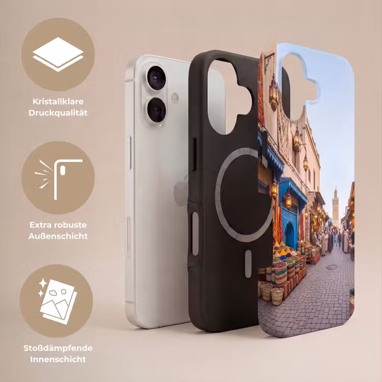 Handyhülle Toughcase - Markt – Orientalisch – Farbenfroh - Markt - Oosters - Kleurrijk Toughcase MagSafe Apple iPhone 17 klein